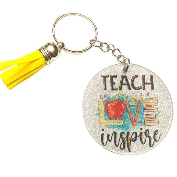 Teach Love Inspire Handmade Keychain - Picture 1 of 1
